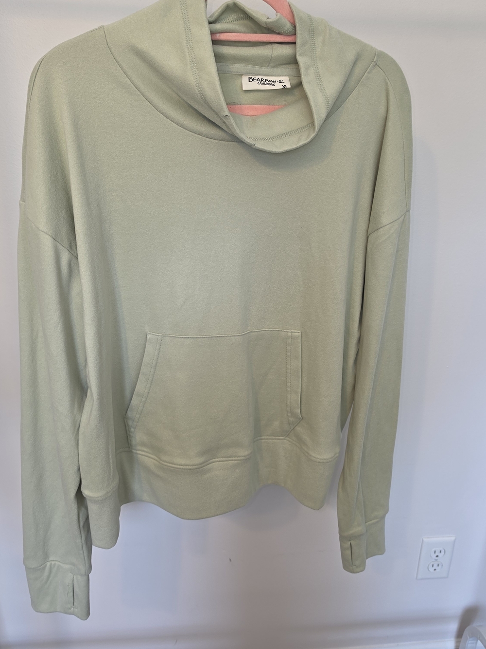 Bearpaw Women’s Sage Green Pullover Hoodie No Tie String